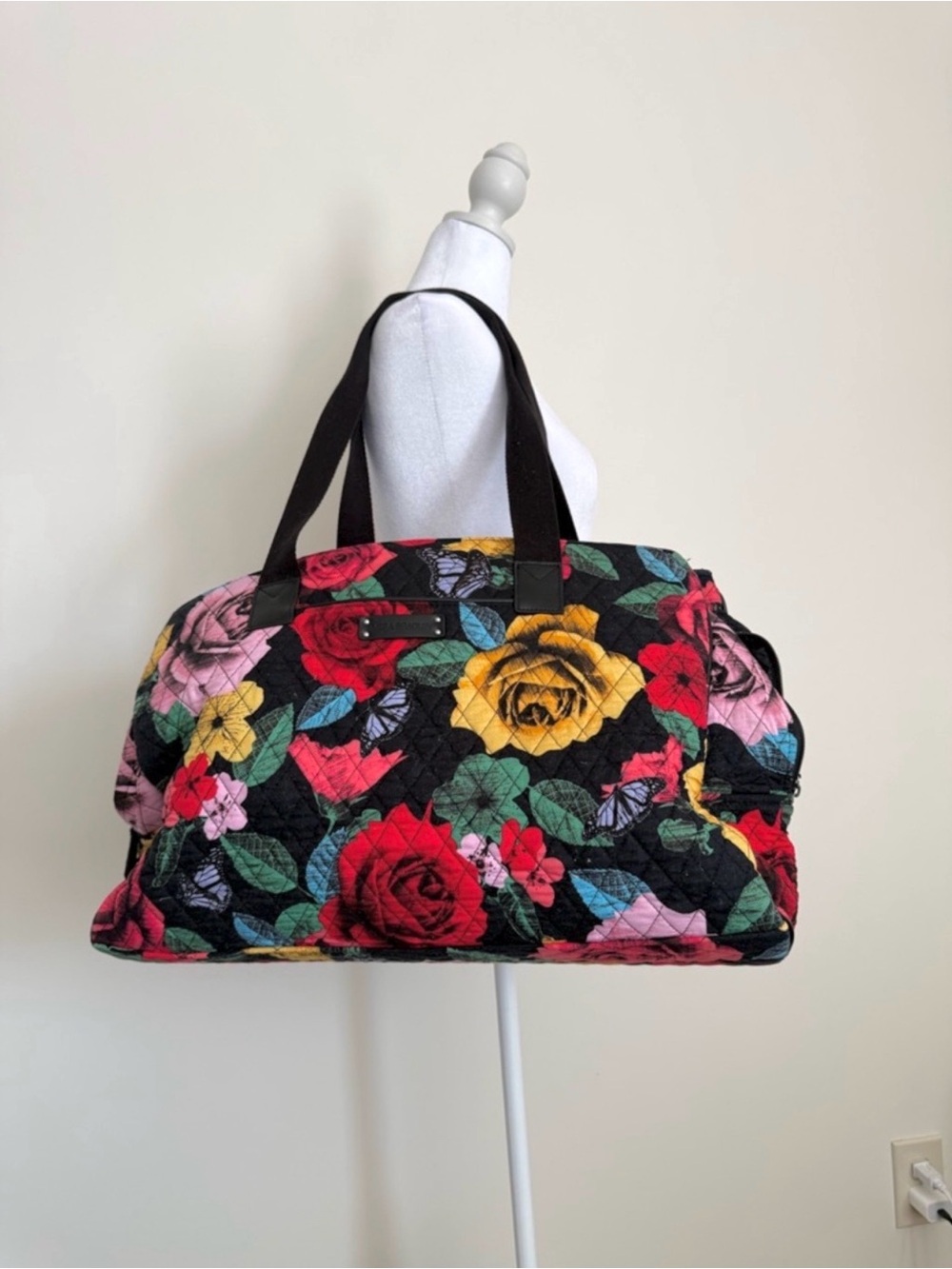 Vera Bradley Havana Rose Print Weekender Bag + Rose AirTag Holder